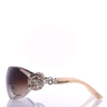 Bulgari Crystal Sunglasses 6039-B Beige 3 of 8
