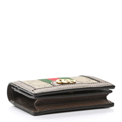 Gucci GG Supreme Monogram Web Ophidia Card Case Beige New Acero 4 of 8