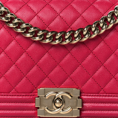 Chanel Caviar Quilted Medium Boy Flap Fuchsia 7 of 14