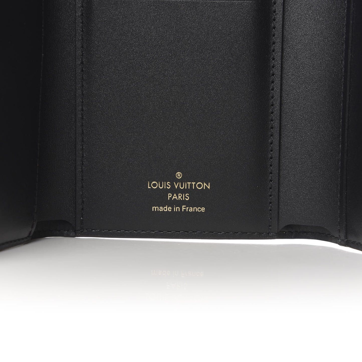 Monogram Flower Lock Compact Wallet Black