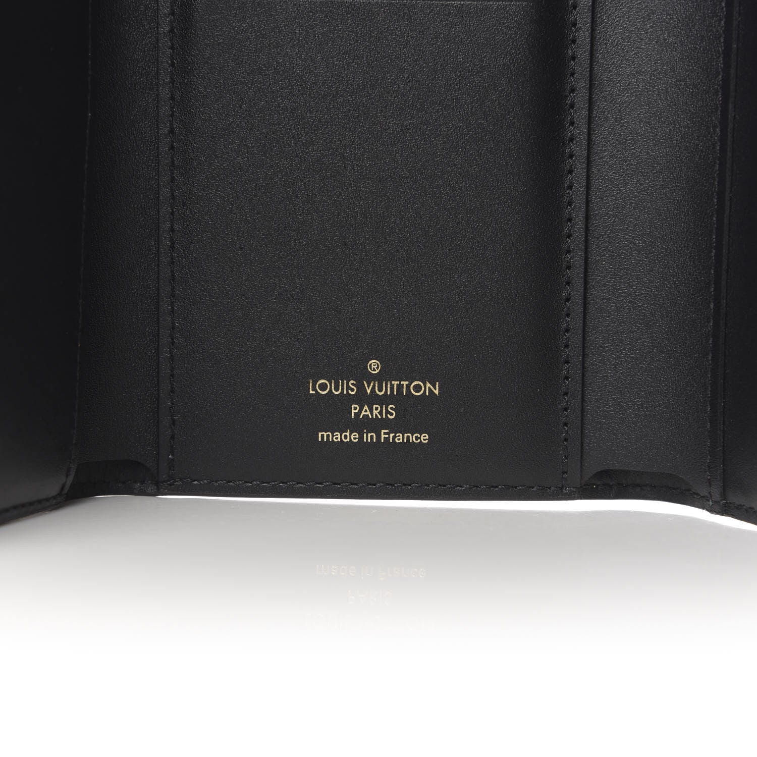 Louis Vuitton Monogram Flower Lock Compact Wallet Black 6 of 6