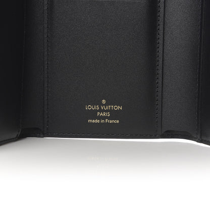 Louis Vuitton Monogram Flower Lock Compact Wallet Black 6 of 6