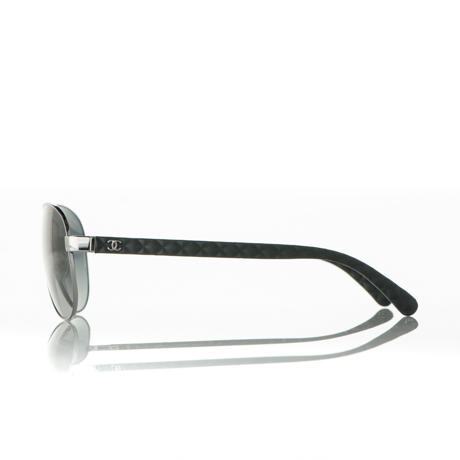 Chanel Polarized Aviator Sunglasses 4204-Q Black 3 of 9