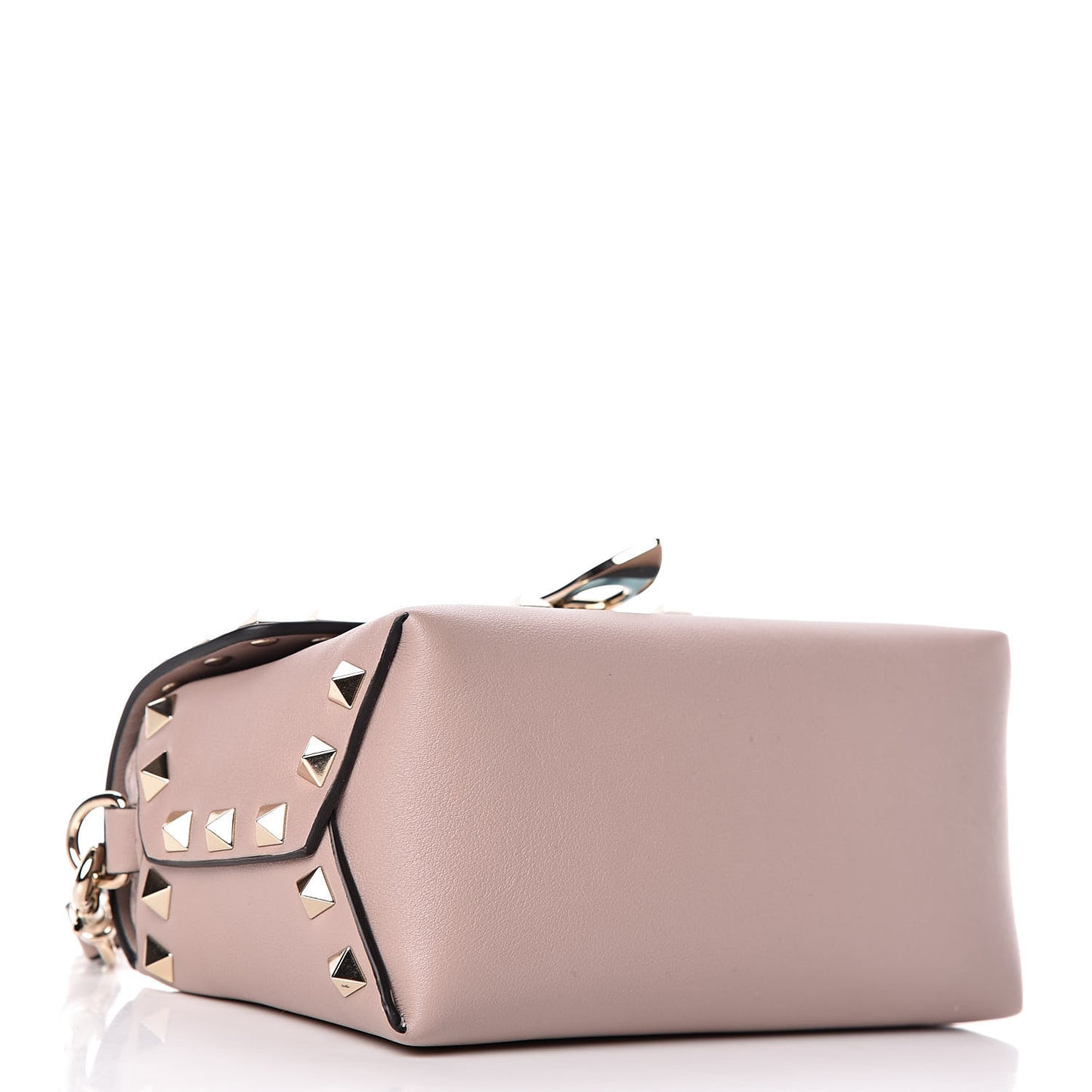 Calfskin Mini Rockstud Crossbody Bag Poudre