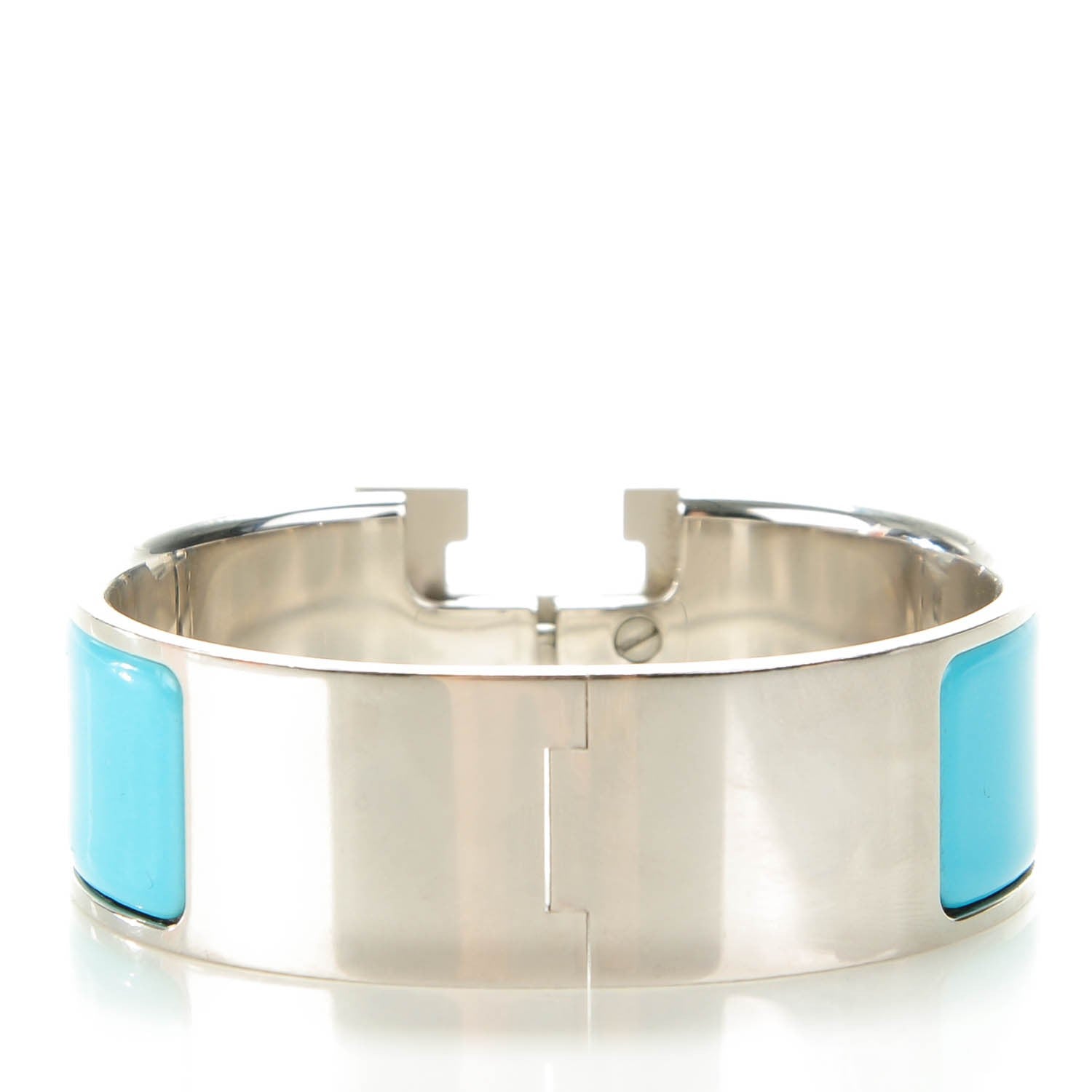 Hermes Enamel Wide Clic Clac H Bracelet PM Turquoise 3 of 6