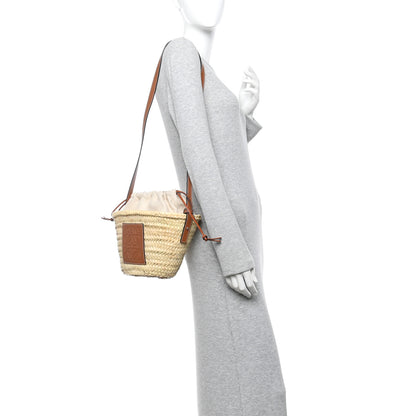 Loewe Raffia Drawstring Basket Tote Bag Natural Tan 2 of 10