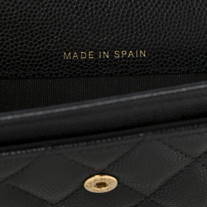Chanel Caviar Quilted Boy Flap Card Holder Black 7 of 10