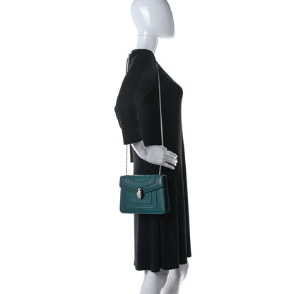Bulgari Calfskin Small Serpenti Forever Snake Strap Crossbody Bag Emerald Green 2 of 8