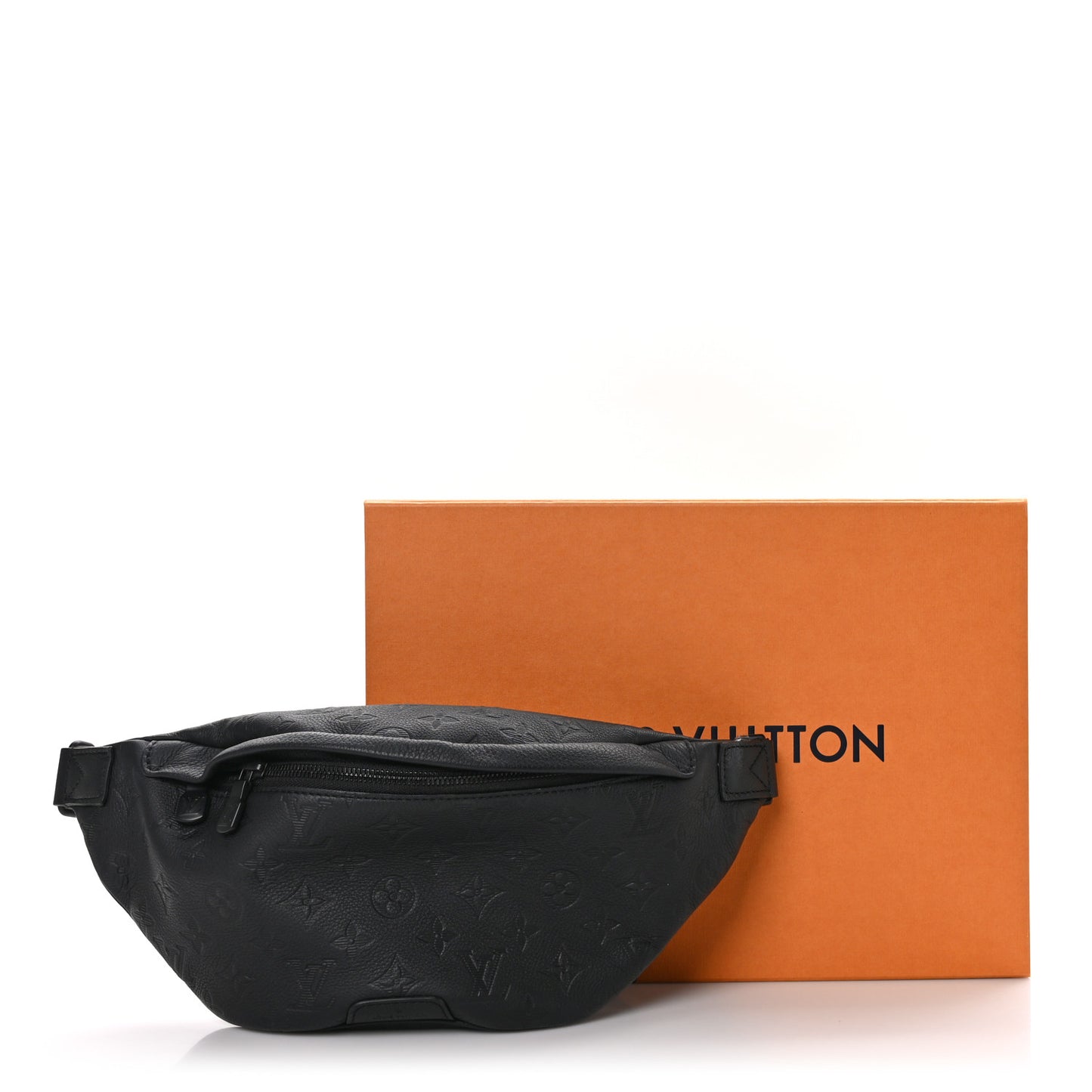 LOUIS VUITTON Calfskin Monogram Shadow Discovery Bumbag Black