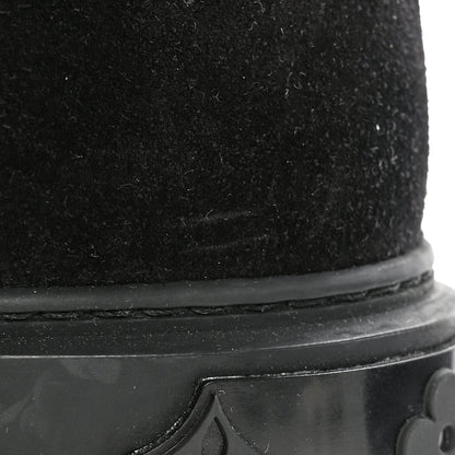 Louis Vuitton Suede Calfskin Shearling Snowdrop Flat Ankle Boot 36 Black 10 of 11