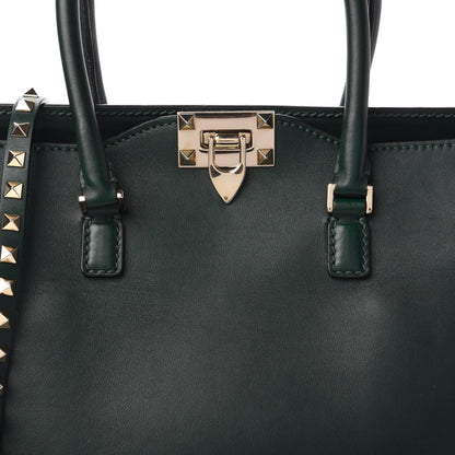 Valentino Garavani Vitello Rockstud Double Handle Tote Green 10 of 11