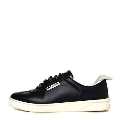 Chanel Calfskin Womens CC Sneakers 36 Black 1 of 12