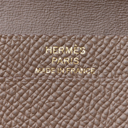 Hermes Epsom Bearn Card Holder Wallet Etoupe 6 of 8