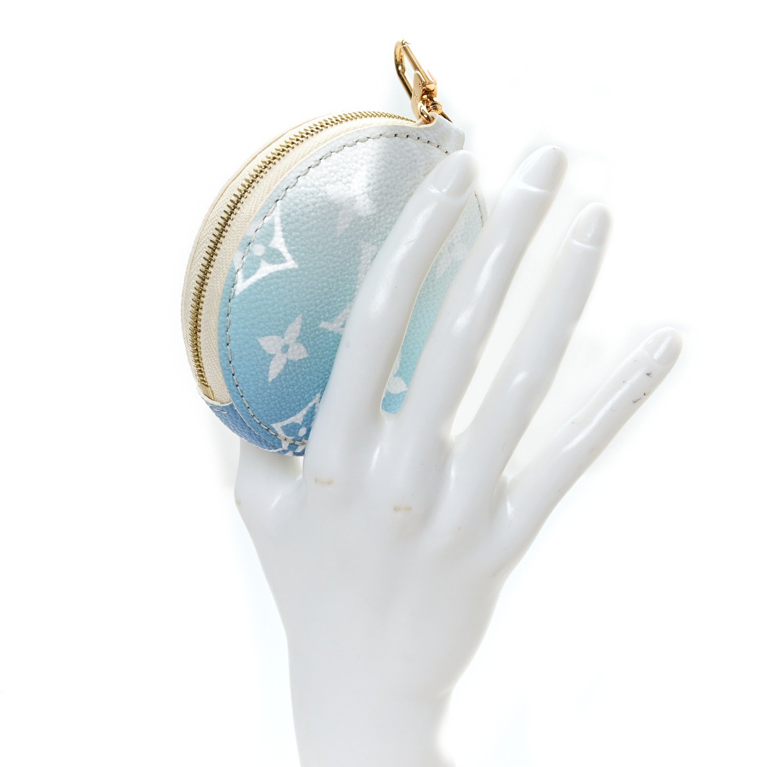 Louis Vuitton Monogram Giant By The Pool Multi Pochette Accessories Round Coin Purse Blue 2 of 6