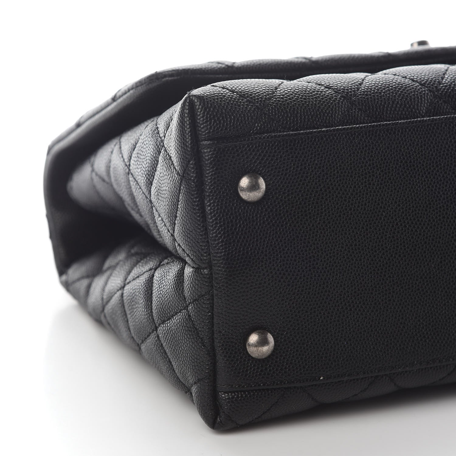Chanel Caviar Lizard Quilted Small Coco Handle Flap Black 7 of 9