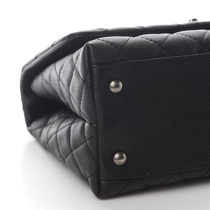 Chanel Caviar Lizard Quilted Small Coco Handle Flap Black 7 of 9