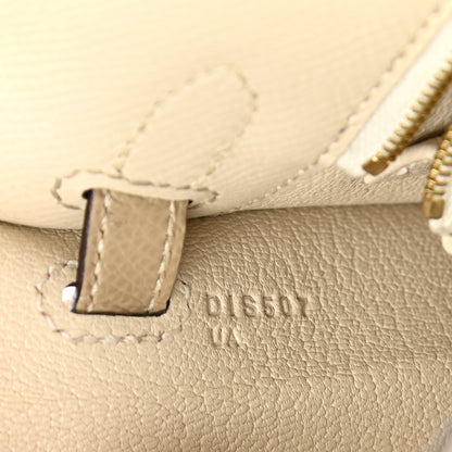 Hermes Epsom Bi-Color Horseshoe Kelly Sellier 25 Craie Trench 7 of 11