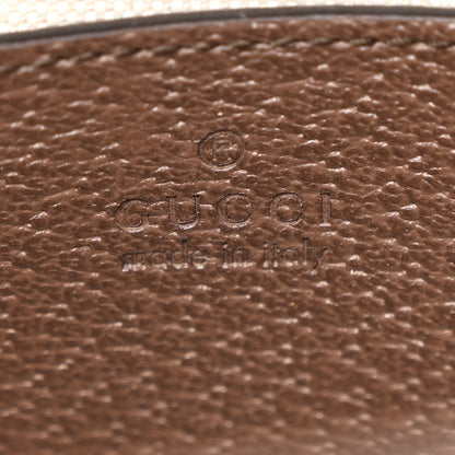 Gucci Monogram Jumbo GG Textured Dollar Calfskin Web Mini Horsebit 1955 Shoulder Bag Camel Ebony New Acero 6 of 10
