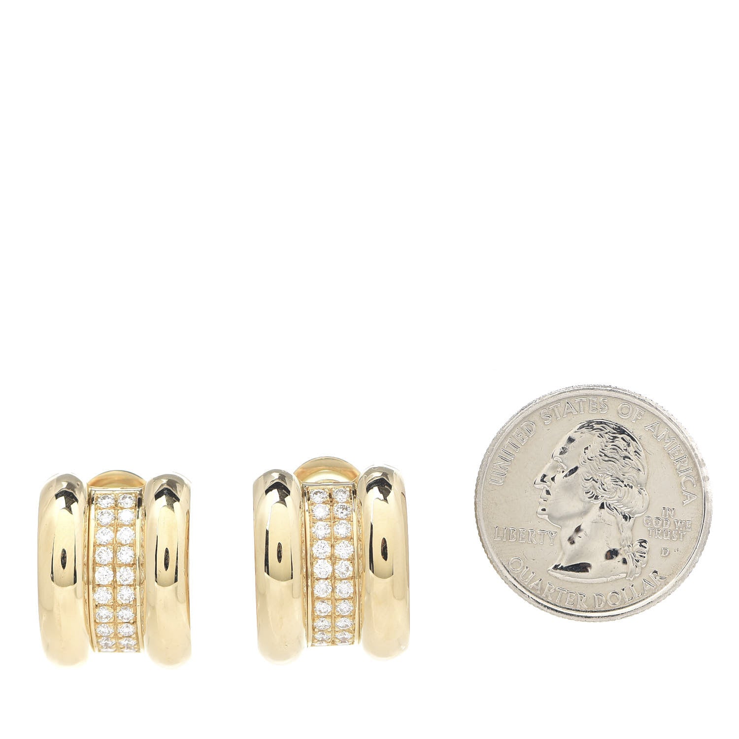 Chopard 18K Yellow Gold Diamond La Strada Earrings 2 of 7
