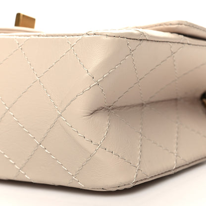Chanel Aged Calfskin Quilted 2.55 Reissue Mini Flap Ecru 10 of 10