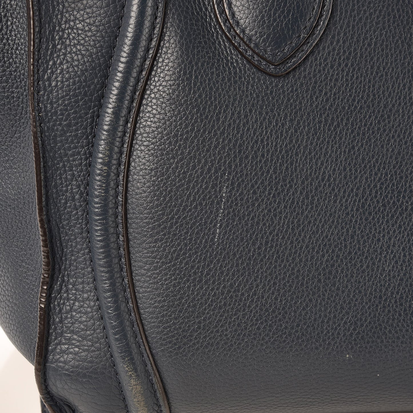 Drummed Calfskin Mini Luggage Blue