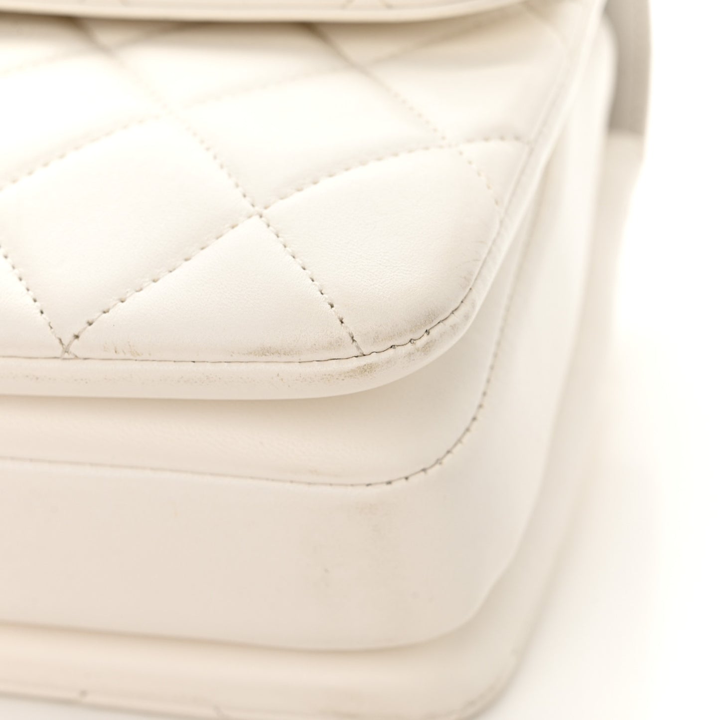 Lambskin Quilted Small Trendy CC Dual Handle Flap Bag White