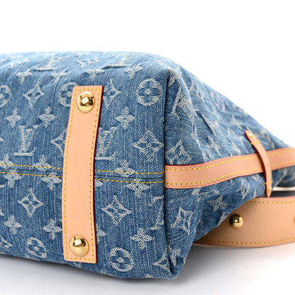 Louis Vuitton Monogram Denim CarryAll MM Blue 9 of 9