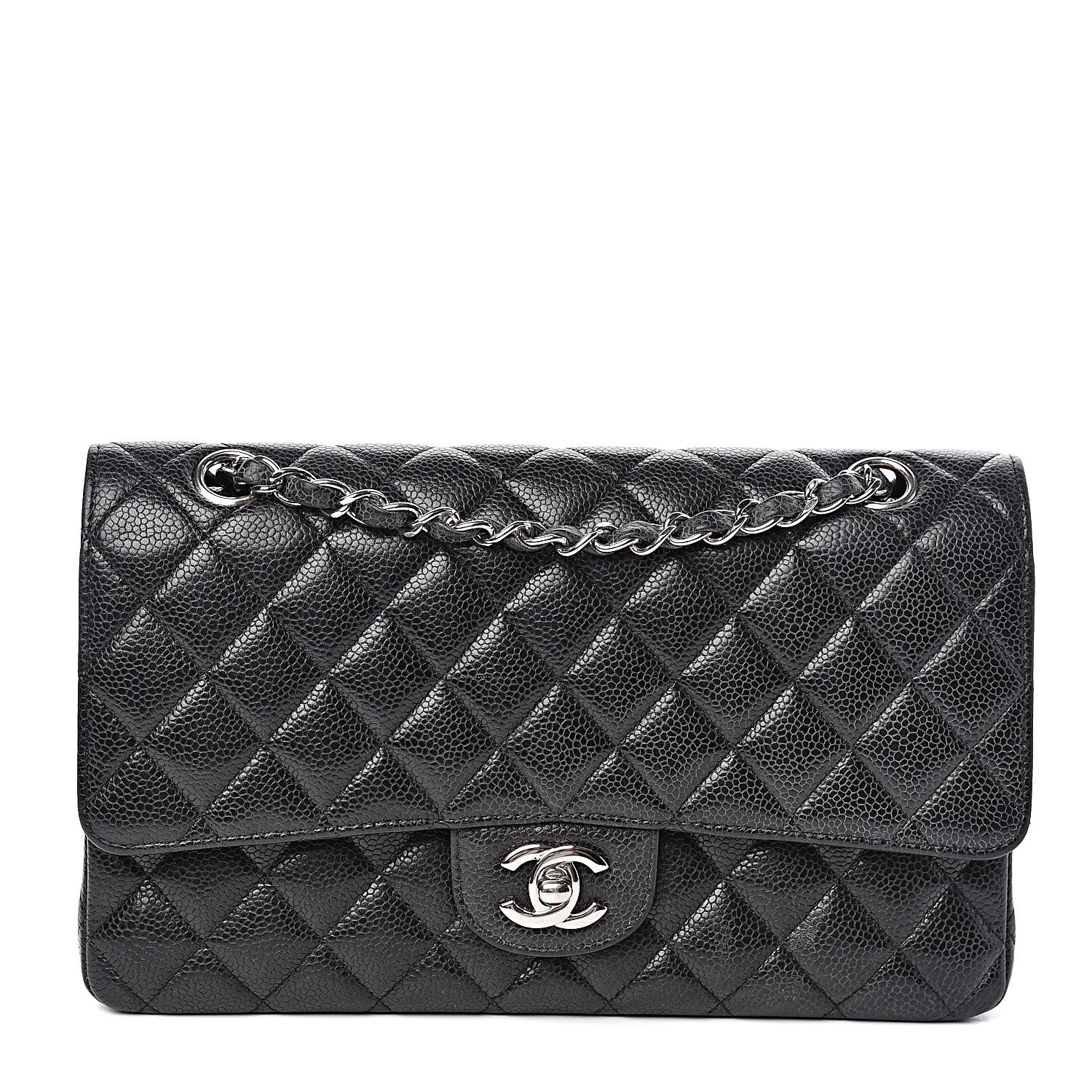 Chanel Caviar Quilted Medium Double Flap Black 1 of 15
