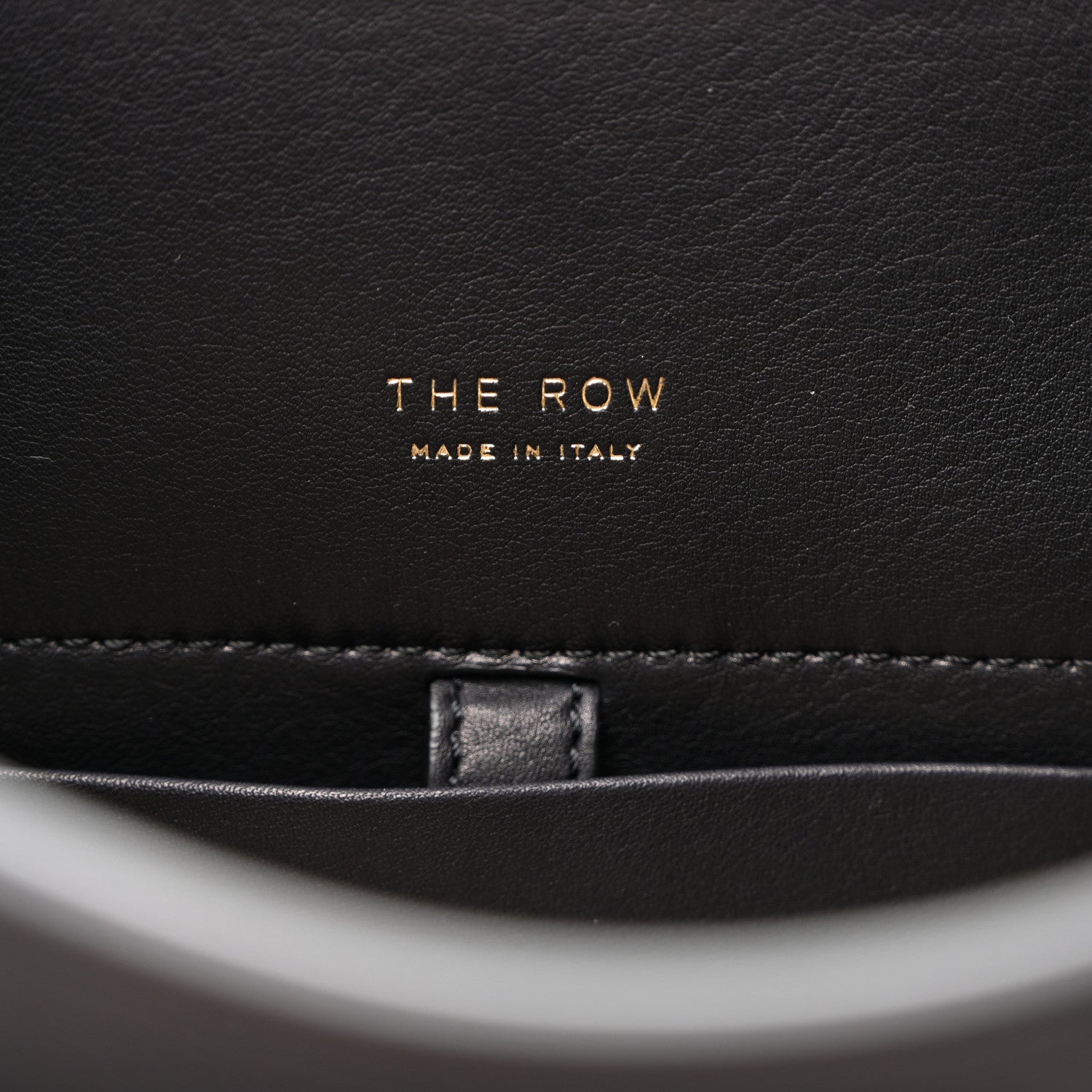 The Row Polished Saddle Calfskin Soft Margaux 10 Bag Black 7 of 10