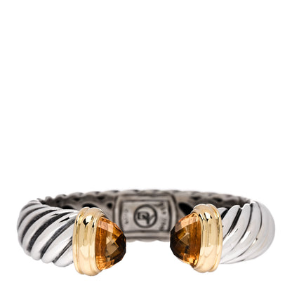 David Yurman Sterling Silver Citrine 15mm Waverly Bracelet 1 of 3