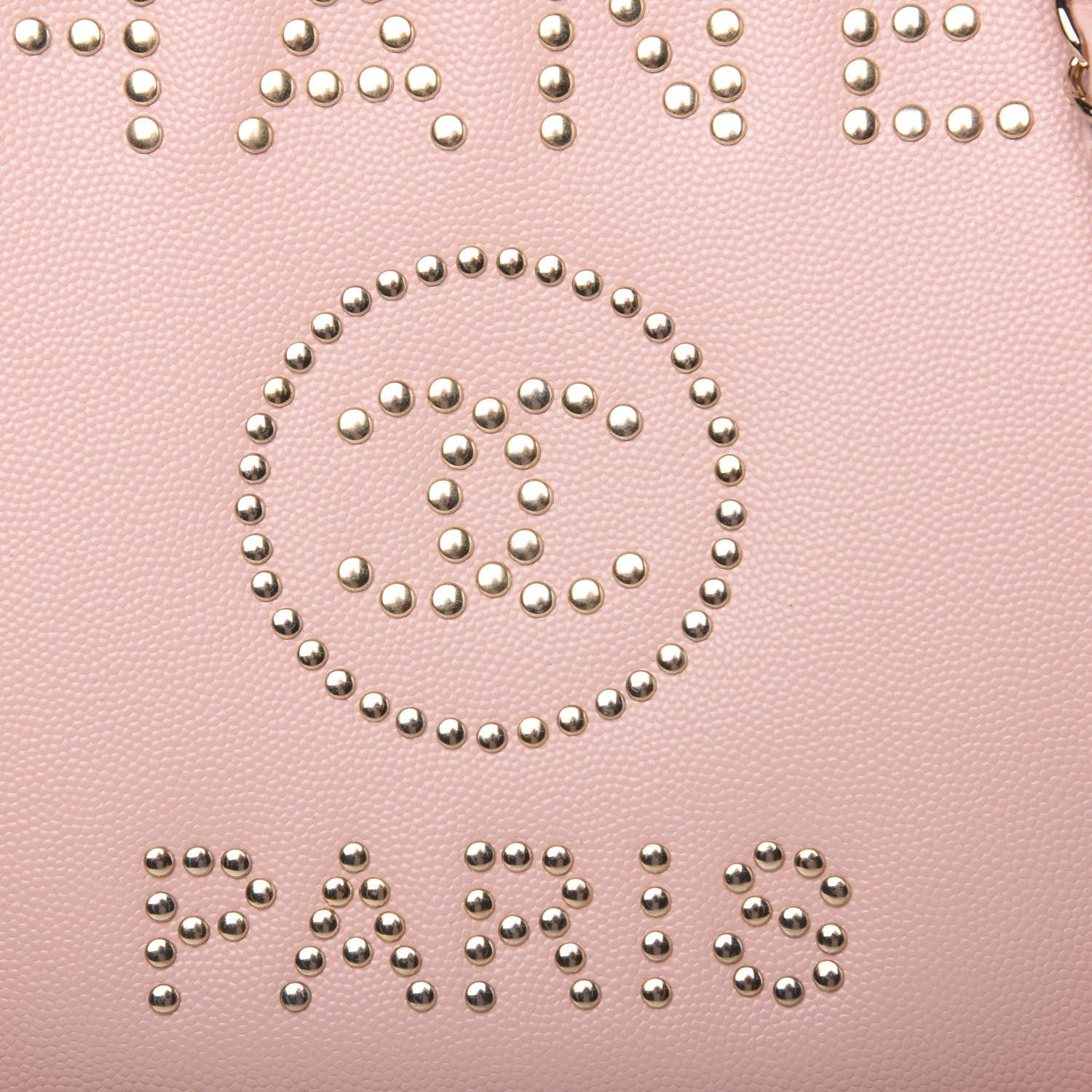 Chanel Caviar Small Studded Deauville Tote Light Pink 9 of 9