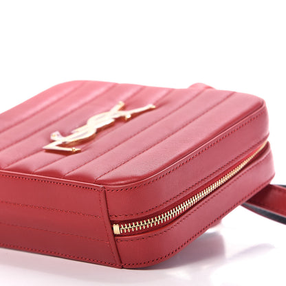 Saint Laurent Lambskin Matelasse Vicky Monogram Belt Bag Eros Red 7 of 9