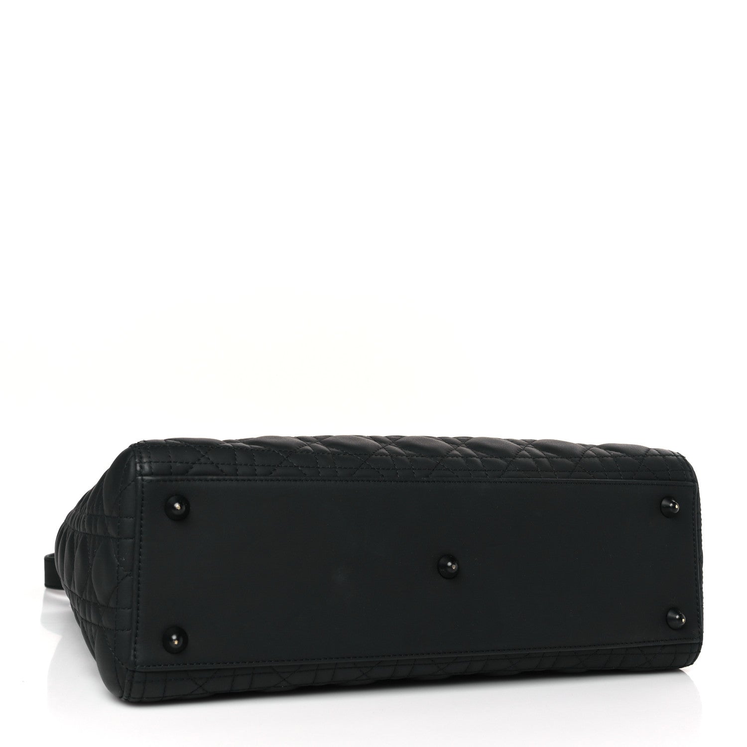 Christian Dior Ultra Matte Calfskin Cannage Large Lady Dior Black 4 of 8