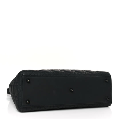 Christian Dior Ultra Matte Calfskin Cannage Large Lady Dior Black 4 of 8