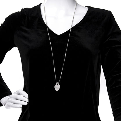 Tiffany Sterling Silver Long Return to Tiffany Heart Pendant Necklace 2 of 6