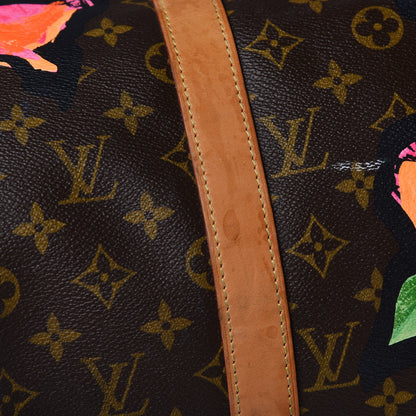 Louis Vuitton Monogram Roses Keepall 50 13 of 19