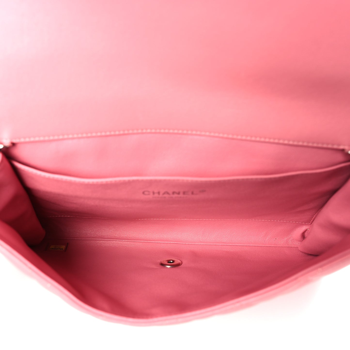 Lambskin Quilted Clutch with Chain Flap Pink