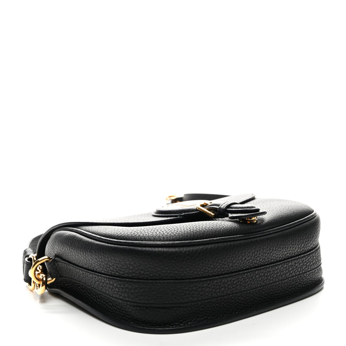 Grained Calfskin Medium Bobby Flap Black