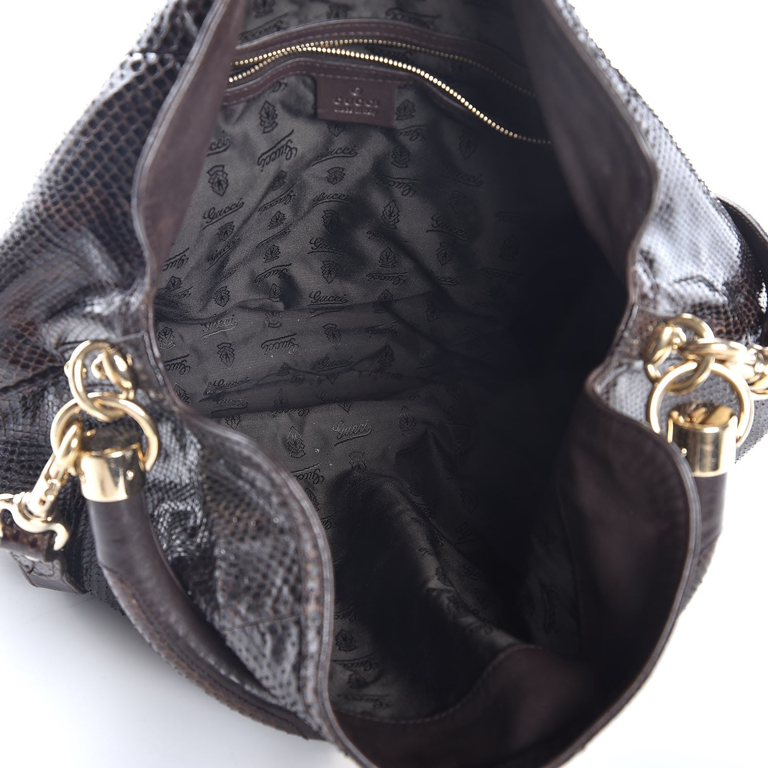 Gucci Python Large Indy Top Handle Hobo Brown 6 of 8