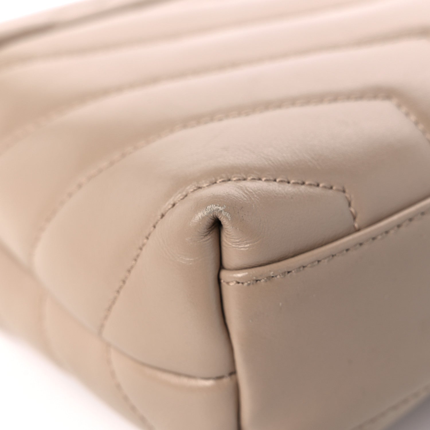 Saint Laurent Calfskin Y Quilted Monogram Toy Loulou Crossbody Bag Dark Beige 11 of 17