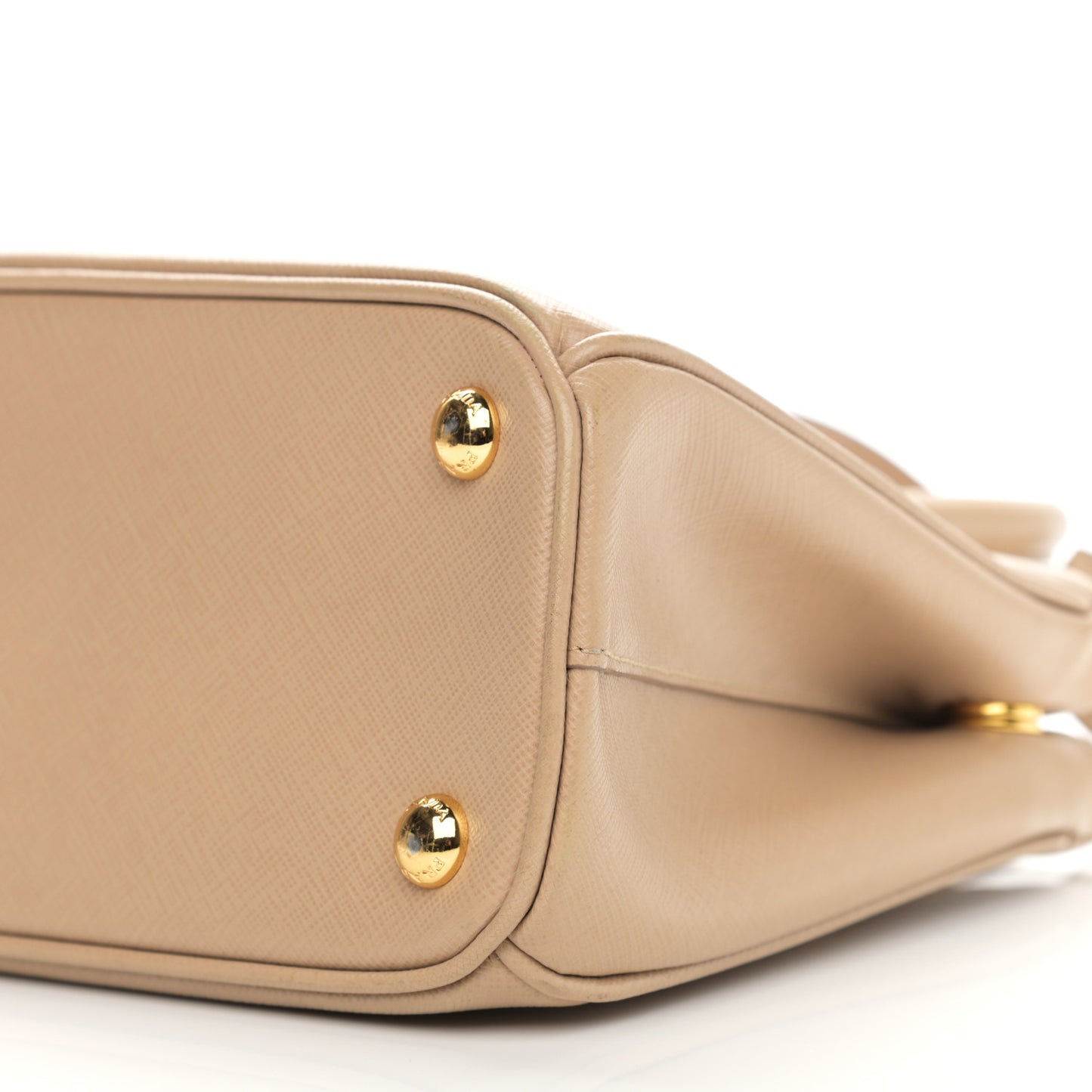 Saffiano Lux Mini Galleria Double Zip Tote Sabbia