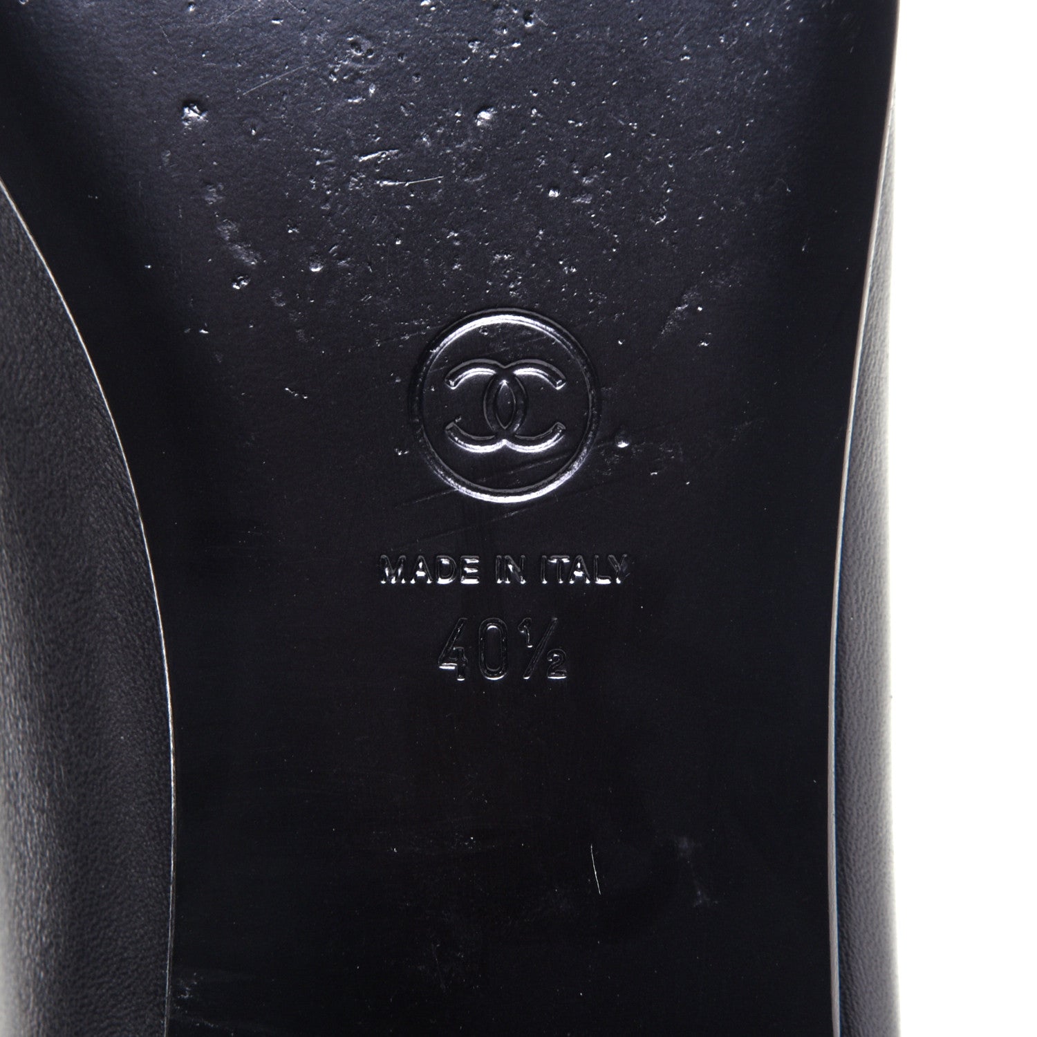 Chanel Lambskin Patent Cap Toe Ballerina Flats 40.5 Black 10 of 13