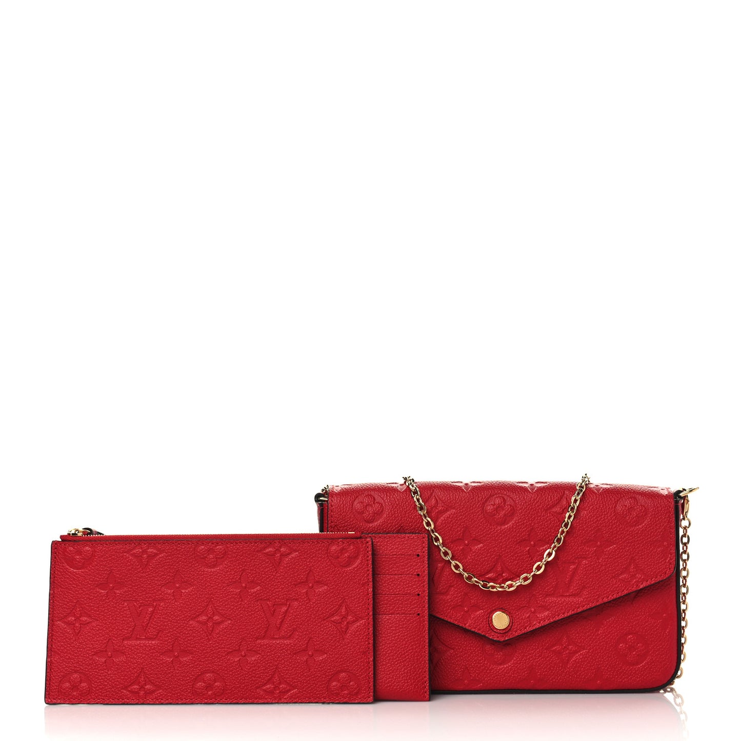 Empreinte Pochette Felicie Chain Wallet Scarlet