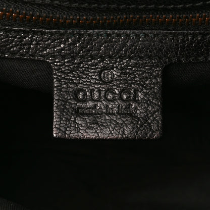 Gucci Calfskin Studded Large Bamboo Handle Tote Black 6 of 12