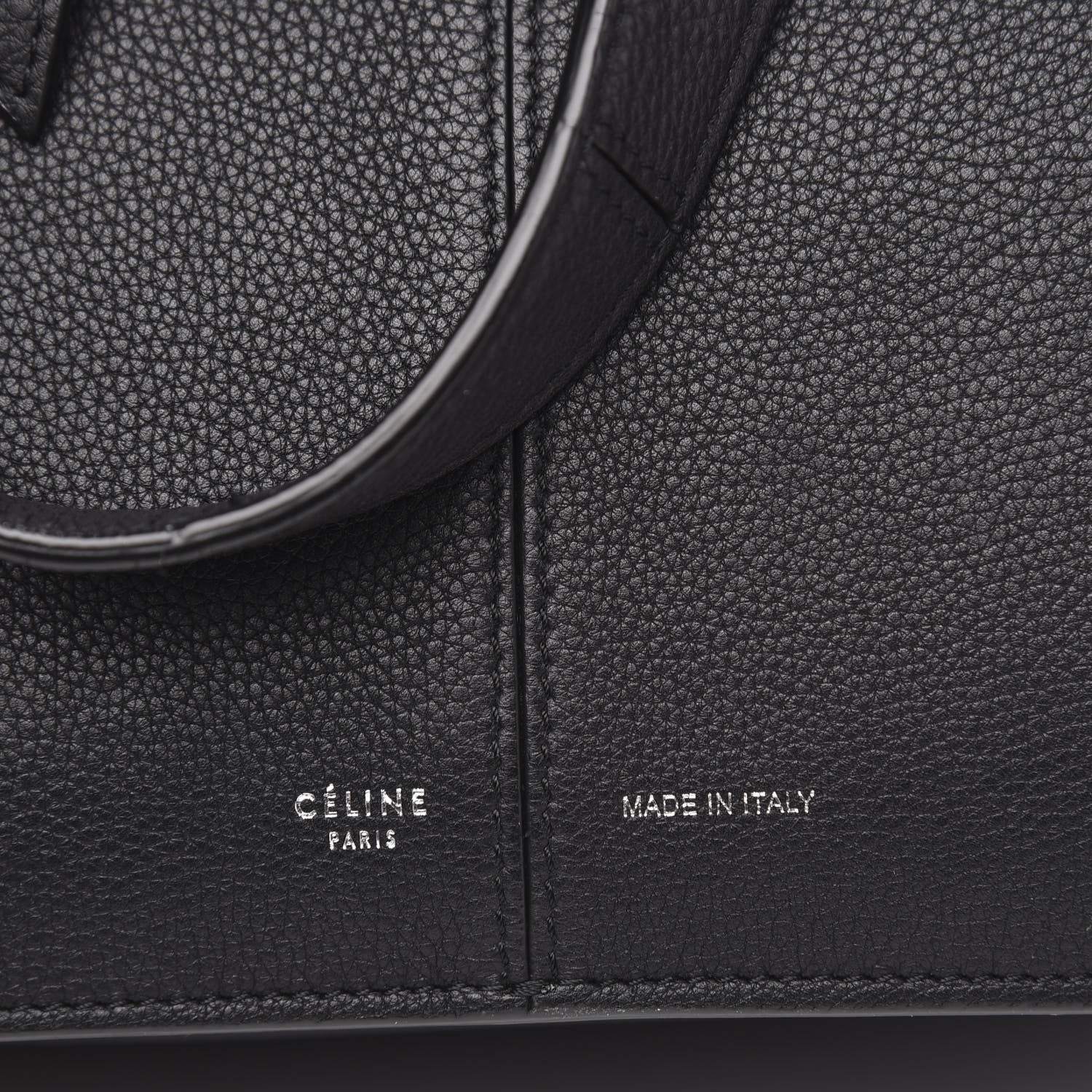 Celine Baby Grained Calfskin Small Tri-Fold Bag Black 10 of 12