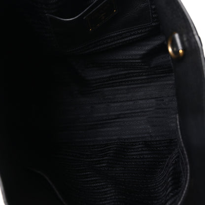 Prada Vitello Daino Shopping Tote Black 5 of 9