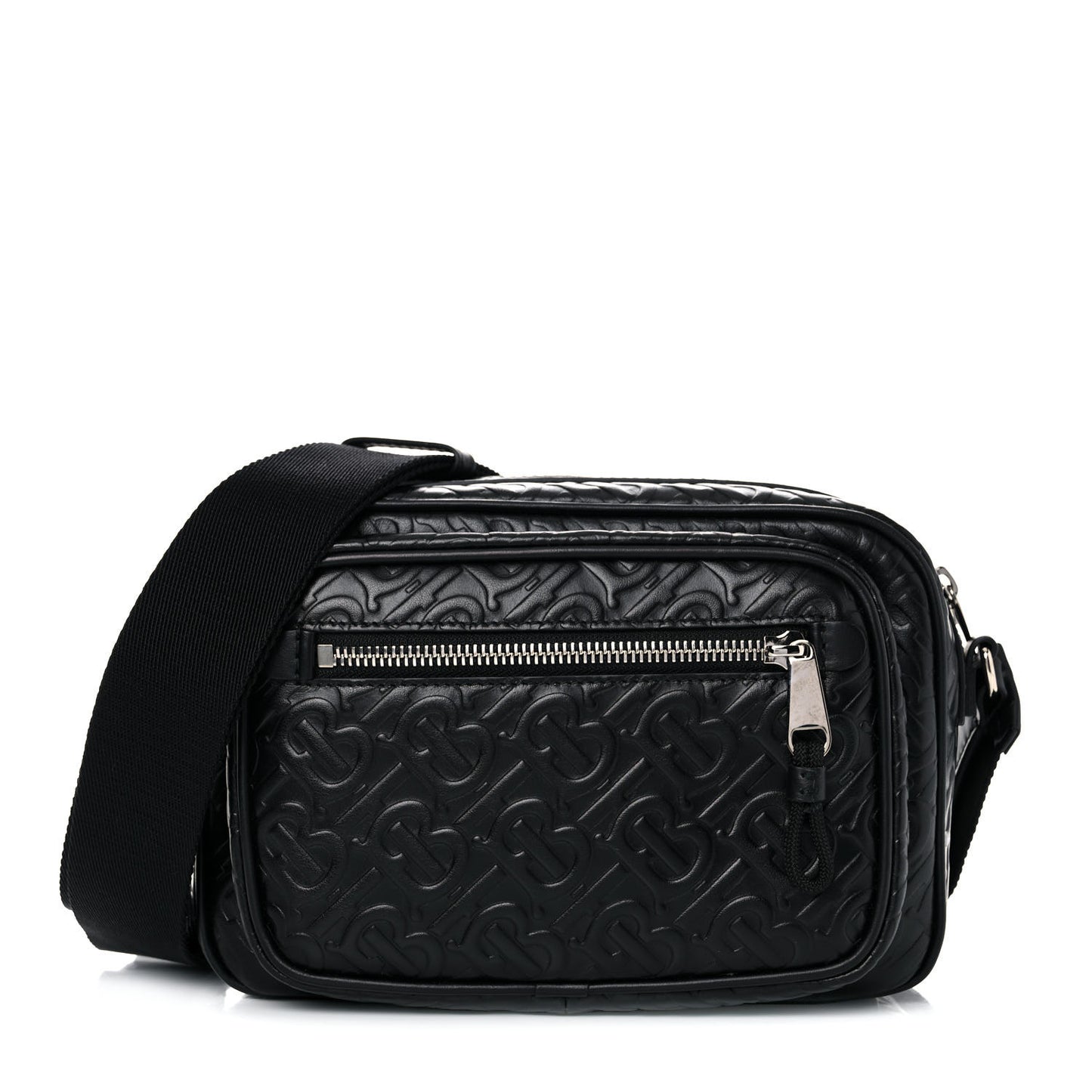 Calfskin Embossed Monogram Small Camera Bag Black