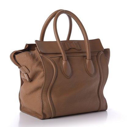 Celine Drummed Calfskin Mini Luggage Camel 3 of 9