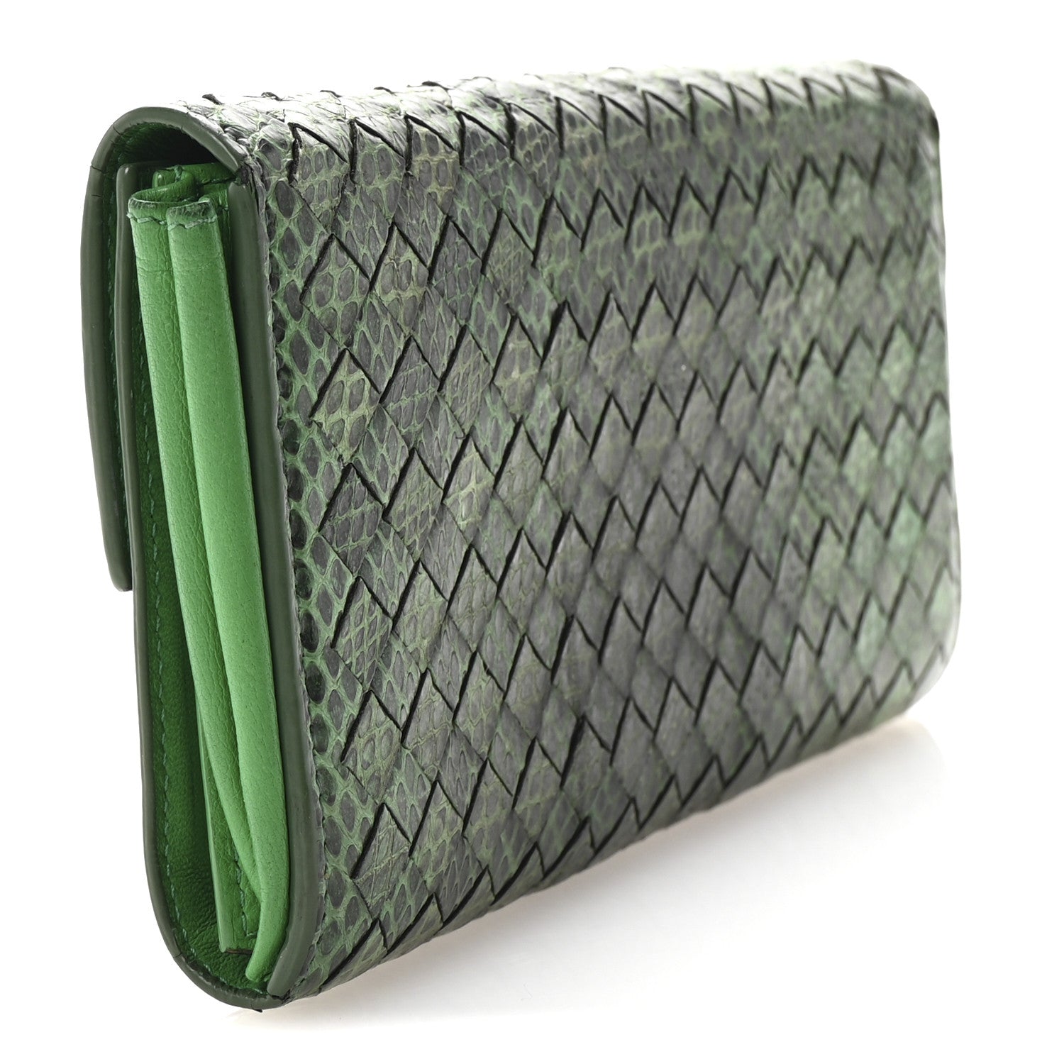 Bottega Veneta Ayers Intrecciato Continental Wallet Green 3 of 7