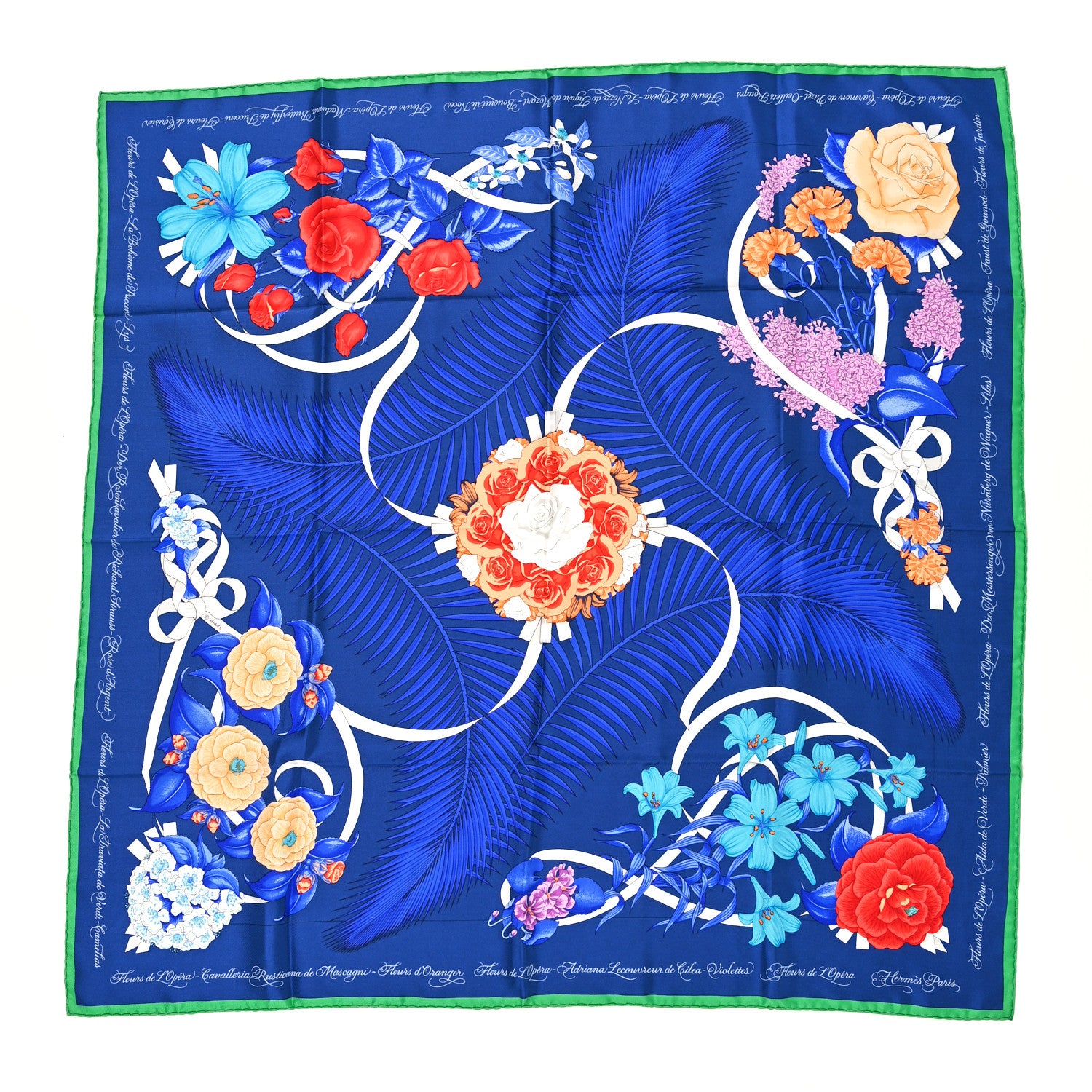 Hermes Silk Fleurs De L'Opera Scarf 90 1 of 4